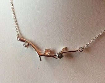 Oregon Sunstone sterling silver branch necklace!