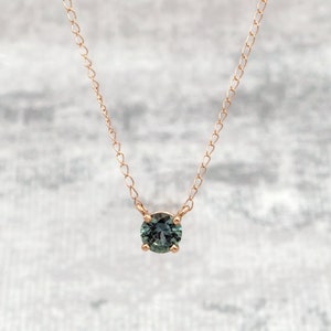 Montana Sapphire necklace in 14kt rose gold!