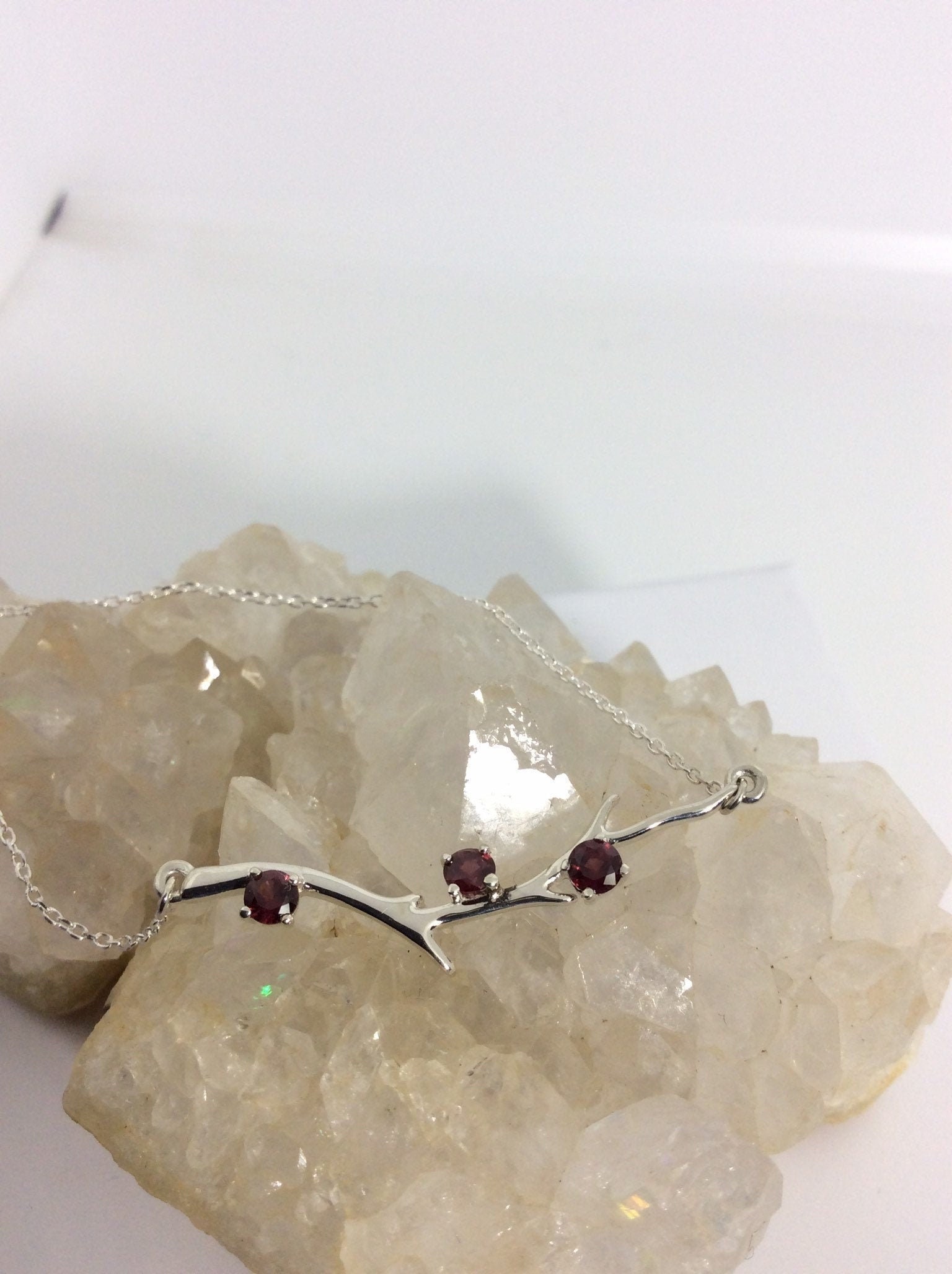 Montana Natural 3 Stone Red in Sterling Silver Etsy