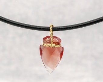 Oregon Sunstone red Arrowhead Necklace!