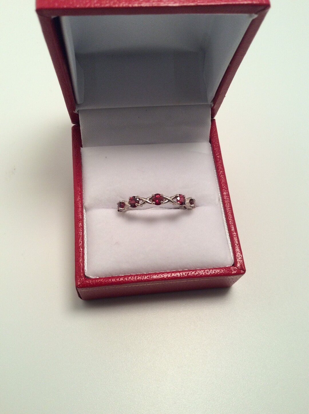 7 Montana Red in Sterling Silver Ring Etsy