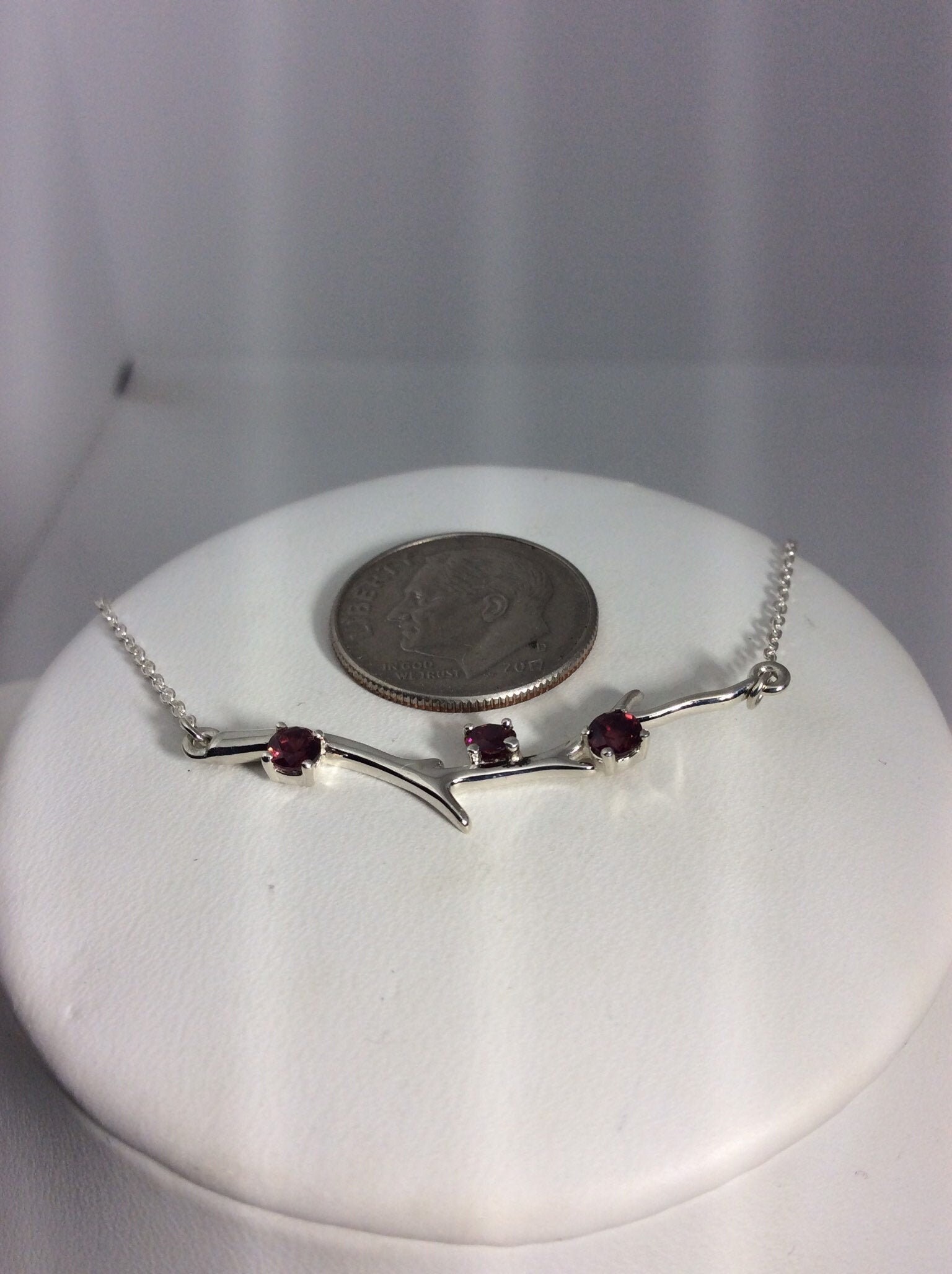 Montana Natural 3 Stone Red in Sterling Silver Etsy