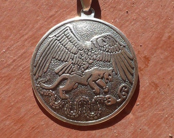 Condor, Puma and Serpent Silver Pendant