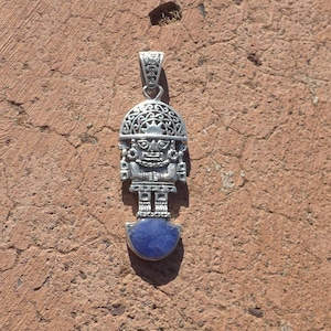 Reversible Healing God Tumi with Lapiz Lazuli Stone