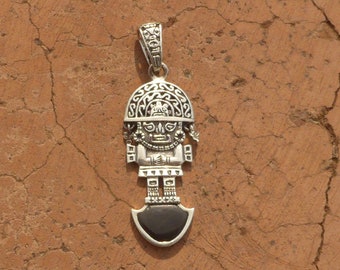 Healing God Tumi Pendant with Onyx Stone