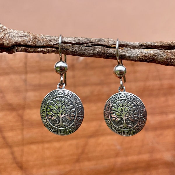 Silver Tree Earrings