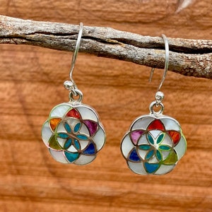 White Blossoming Flower Earrings