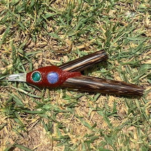 Kuripe of Chonta (Protection) Wood , Crystacola Stone and Quartz Crystal