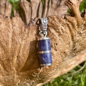 Lapis Lazuli Stone, Silver Pendant, with Inka History