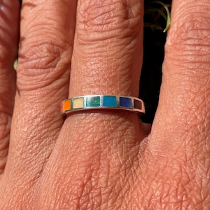 Chakra Stones Silver Ring