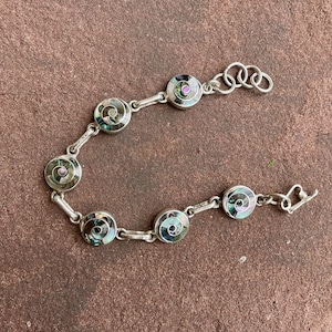 Silver Spiral Bracelet with Abalone image 10