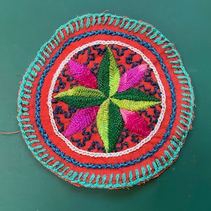 Shipibo Art Patch - Diameter 11.5 cm