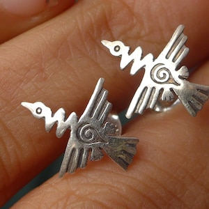 Silver Hummingbird Earrings