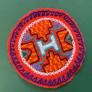 Shipibo Art Patch - Diameter 9.5 cm