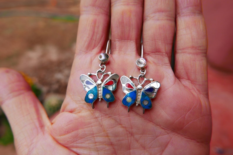 Silver Butterfly Earrings