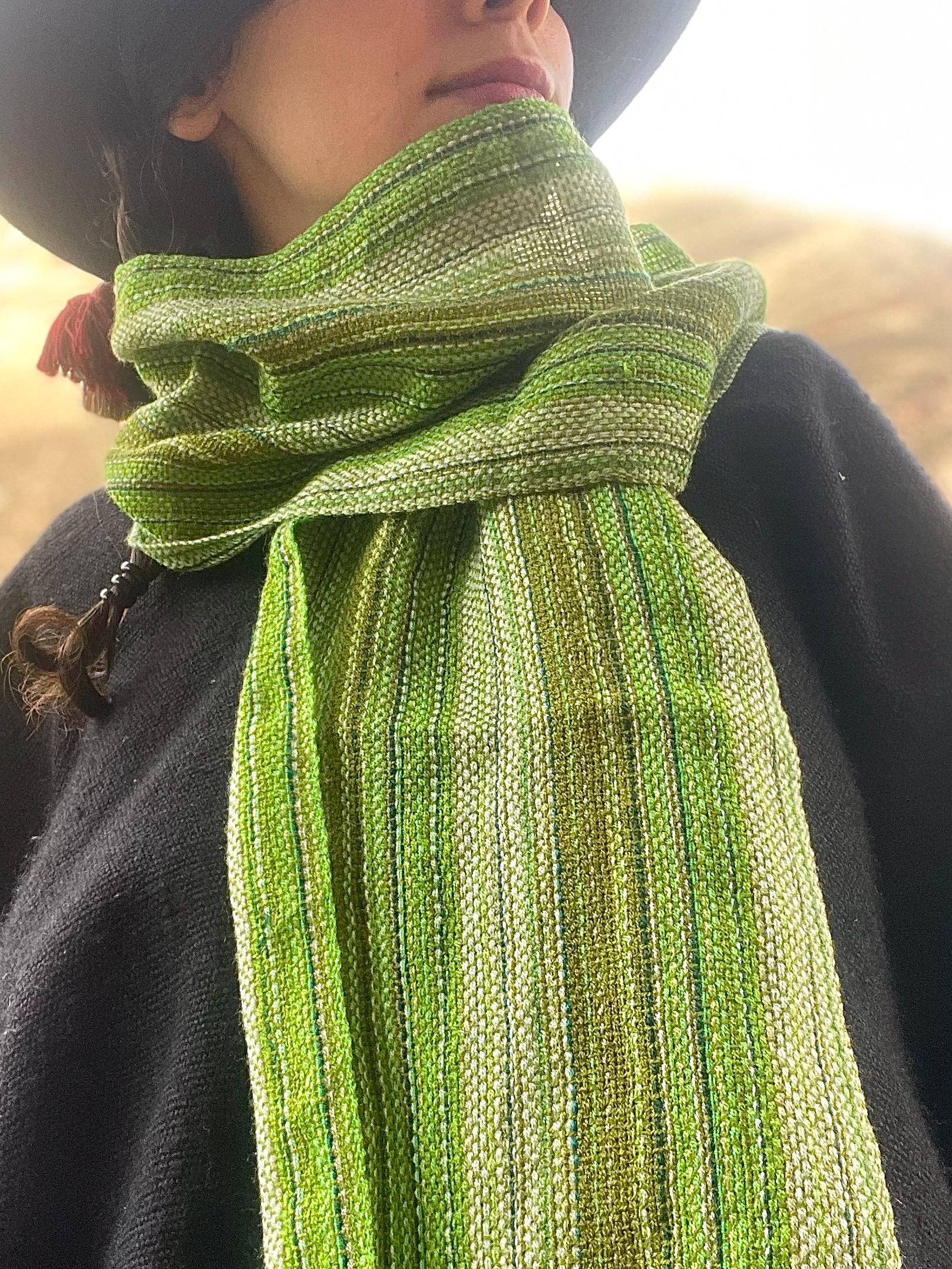Green Thin Scarf