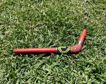 Kuripe Double En Bois De Palo Sangre - Fait Main, état Neuf - Pour Cérémonie De Rapé