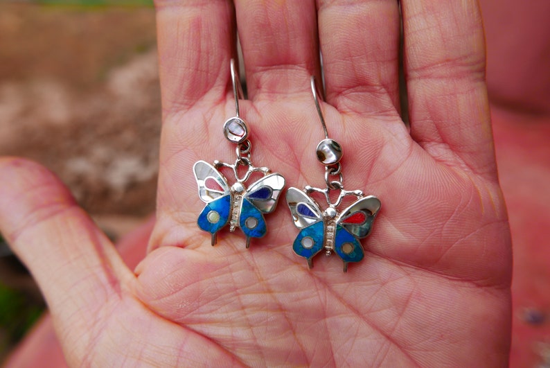 Silver Butterfly Earrings
