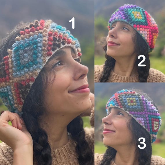 Handmade Headband Woven in Multicolored Wool Andean Mountains Cusco Handmade Headband for Women Woven in Multicolored Wool  main image 3
