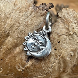 Silver Sun and Moon Pendant