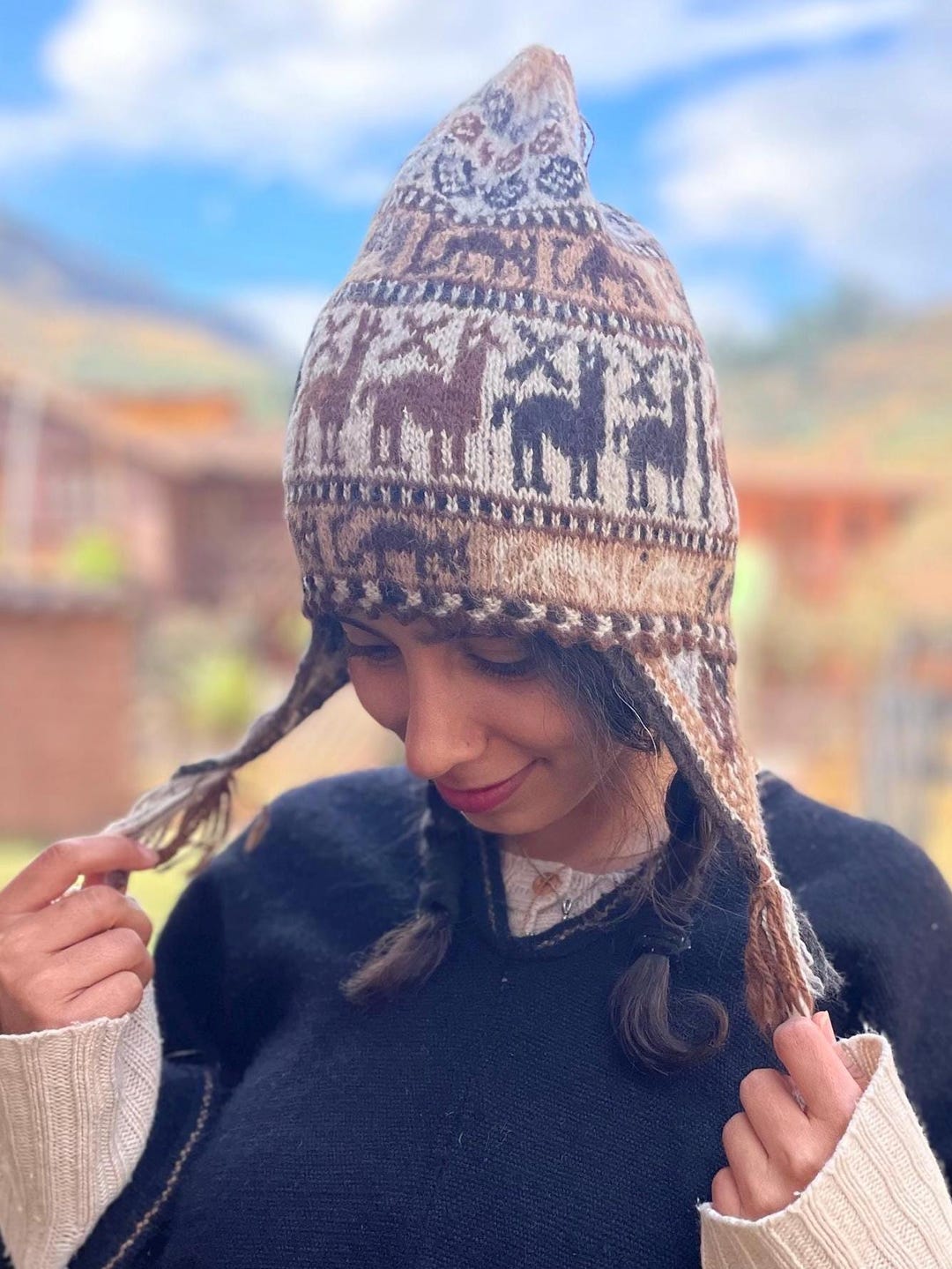 New ?% Alpaca Hat.  Extremely Soft Luxurious Baby Alpaca Fur Hat BEIGE, Ladies Womens Hats  main image 2