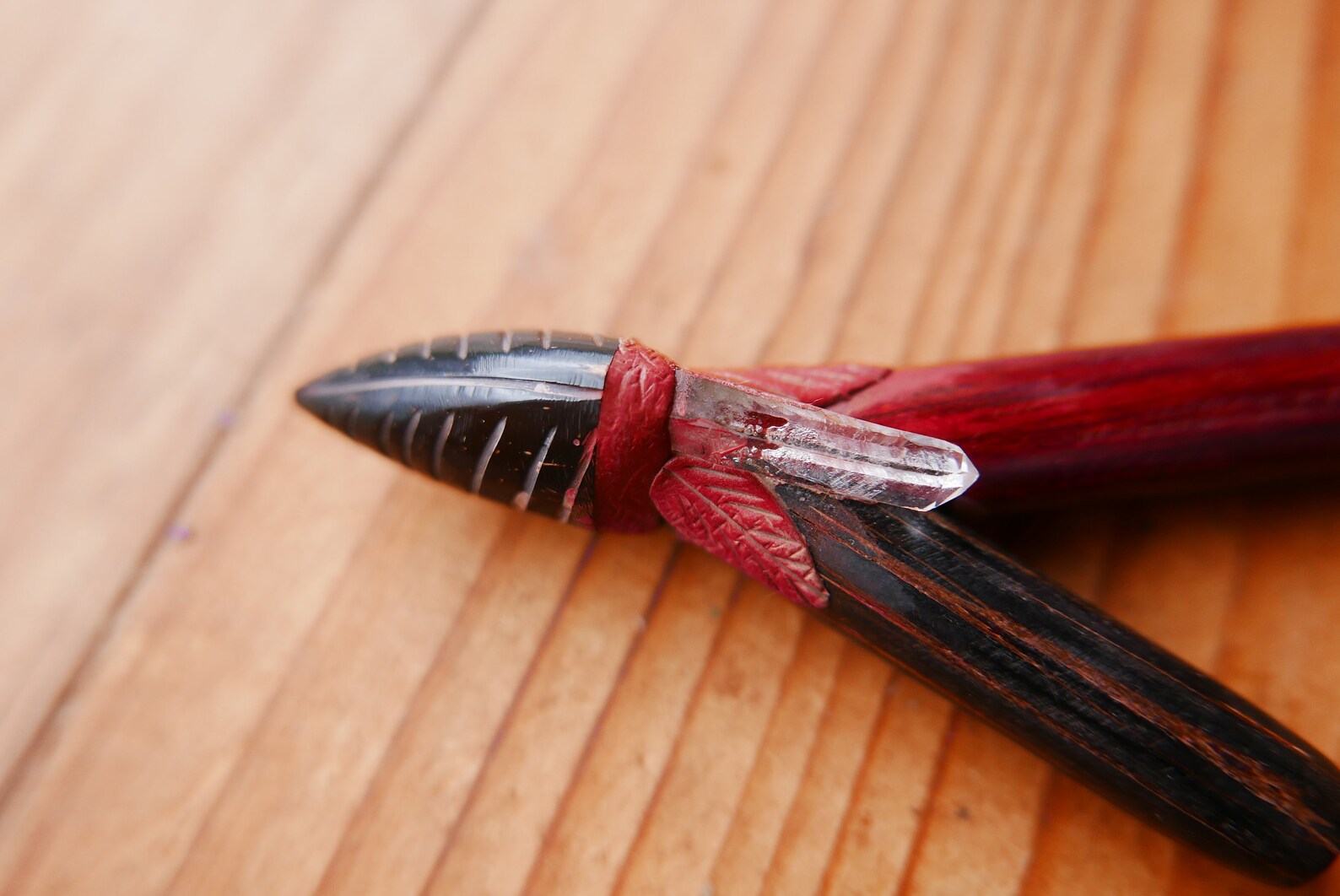 Kuripe Double En Bois De Palo Sangre - Artisanat Fait Main, état Neuf, Pour Cérémonie