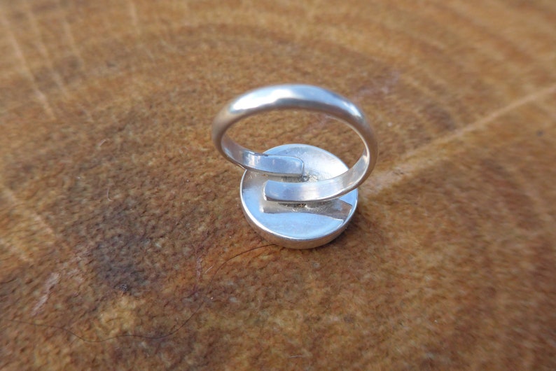 Purple Spondyllus Silver Pachamama Ring Adjustable