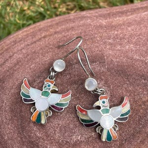 Silver Condor Earrings