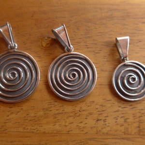 Silver Spiral Pachamama Pendant