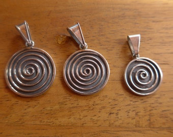 Silver Spiral Pachamama Pendant