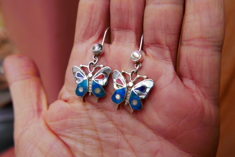 Silver Butterfly Earrings