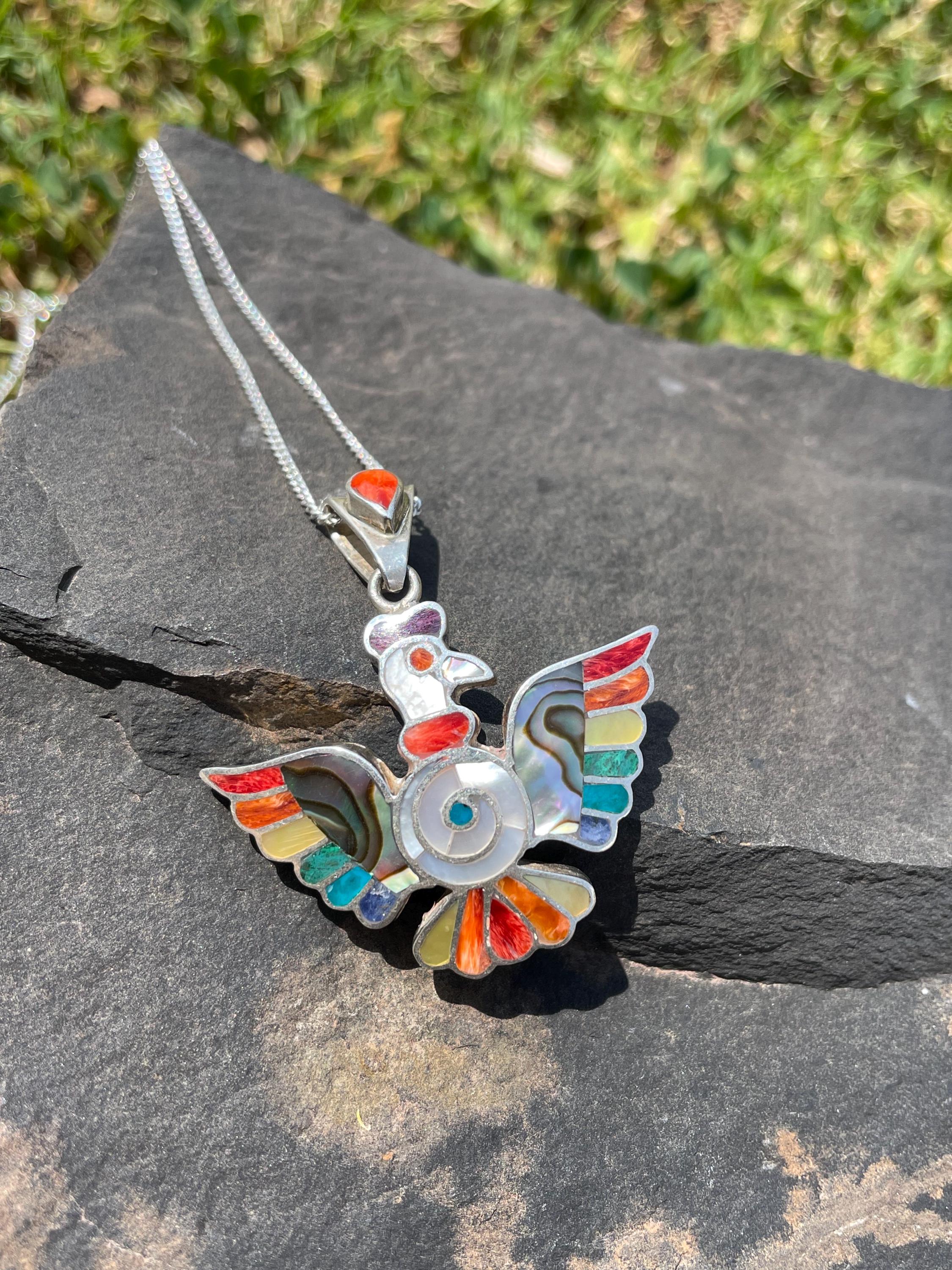 セール 登場から人気沸騰 Colorful Silver Condor Etsy - Pendant シルバー