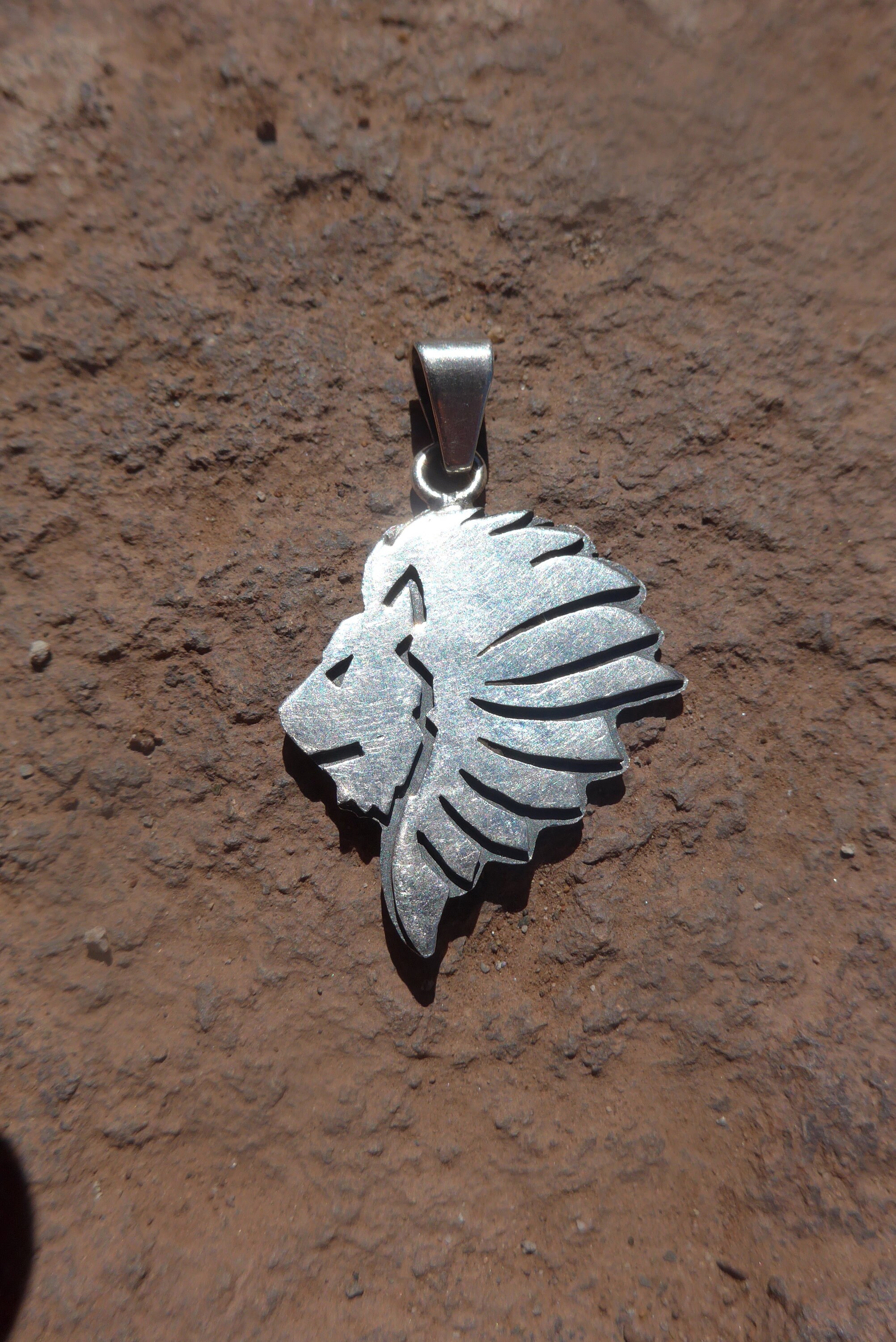 Silver Lion Pendant | Etsy