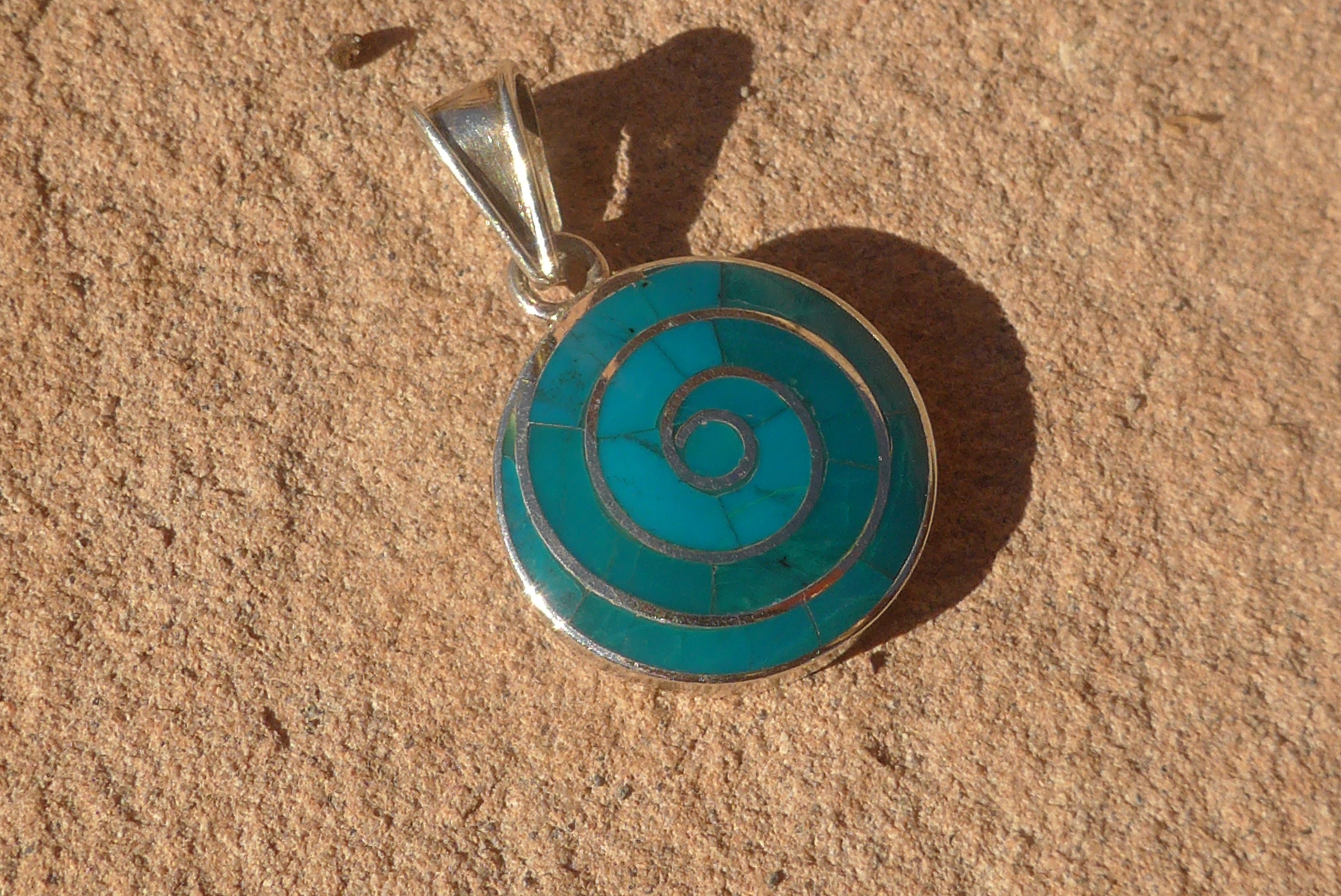 Blaue Spirale Pachamama Silber Anhänger | Etsy