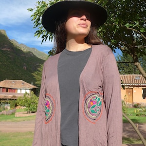 Unique Shipibo Embroider Bolero for Women