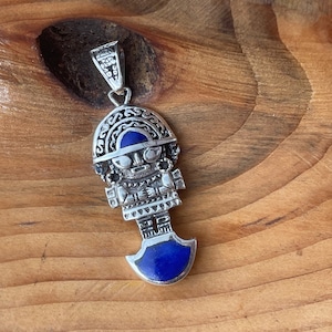 Reversible Healing God Tumi with Lapiz Lazuli Stone