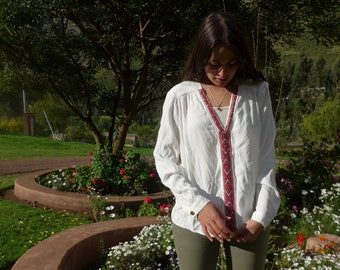 Blouse with Peruvian Textile