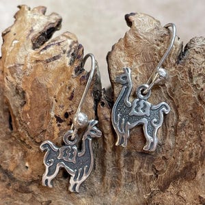Silver Llama Earrings