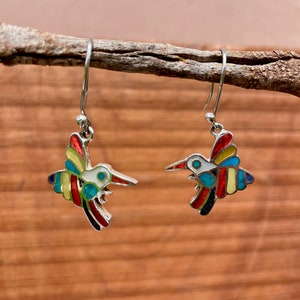 Silver Hummingbird Earrings
