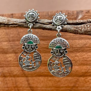 Tumi (Healing God), Silver Earrings
