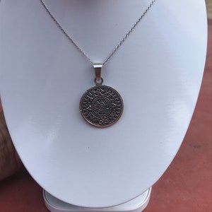 Silver Aztec Calendar Pendant / Silver Sun Stone Pendant Etsy