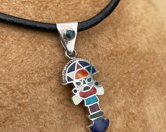 Silberfarbener Tumi (Heilgott) Anhänger