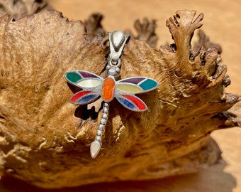 Dragonfly Colorful Silver Earring