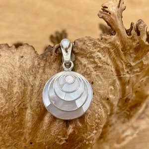 White Spiral Pachamama Pendant