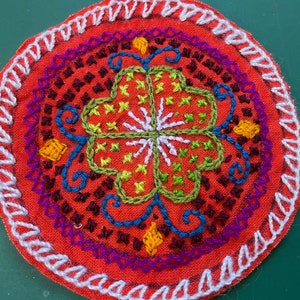 Shipibo Art Patch - Diameter 9.5 cm