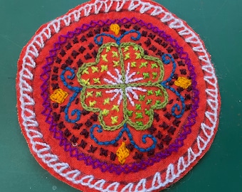 Shipibo Art Patch - Diameter 9.5 cm