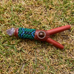 Beaded Wood Kuripe- Self Applicator