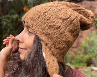 Omkeerbare muts van alpacawol