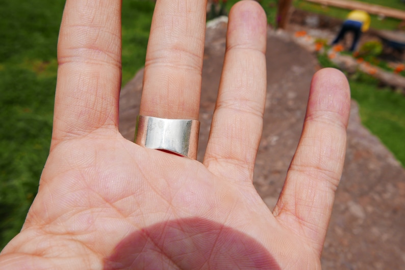 Big Chakra Stones Silver Ring