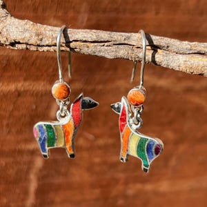 Silver Llama Earrings